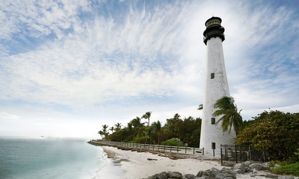 The,Cape,Florida,Lighthouse,In,Bill,Baggs,State,Park,On